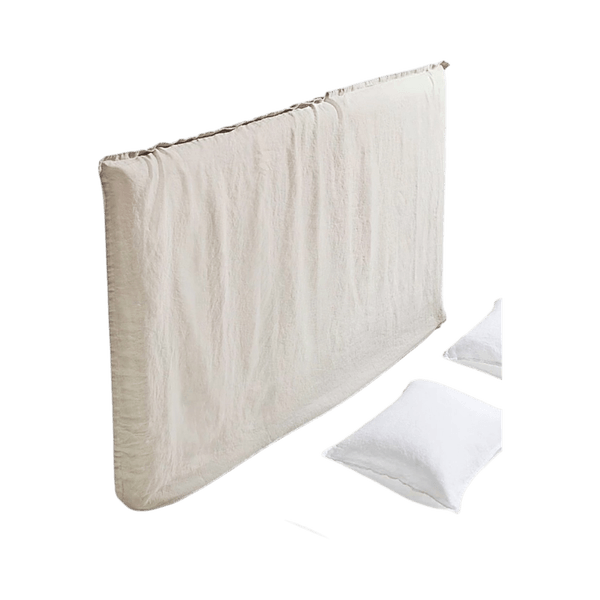 Vaalea sängynpäädyn päällinen