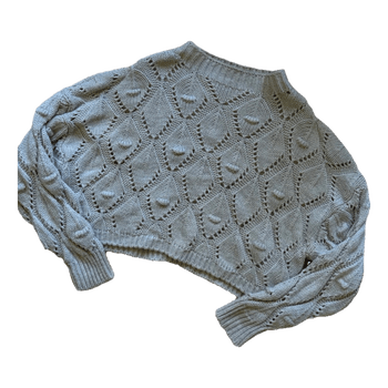 Cream knit cropped sweater