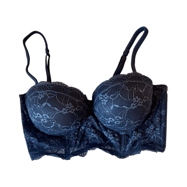 Blue lace longline bra - Intimissimi