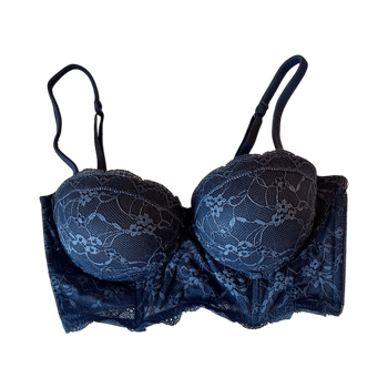 Blue lace longline bra - Intimissimi