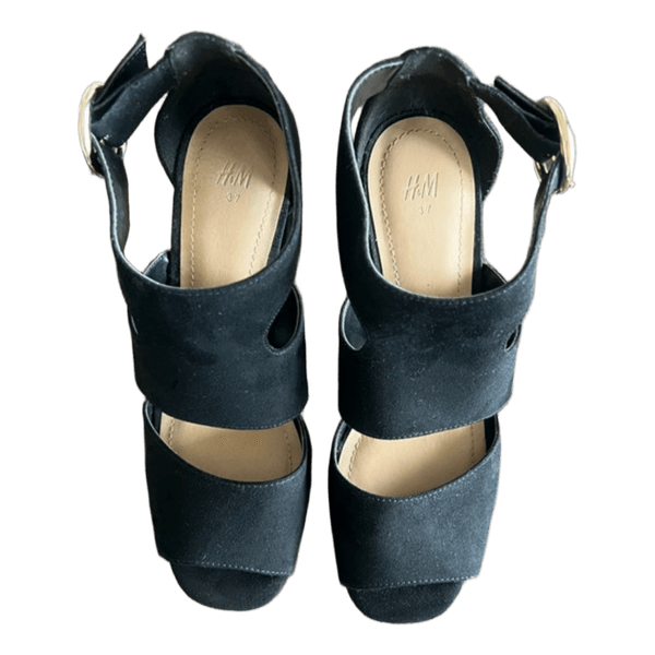 Sort hæl sandal