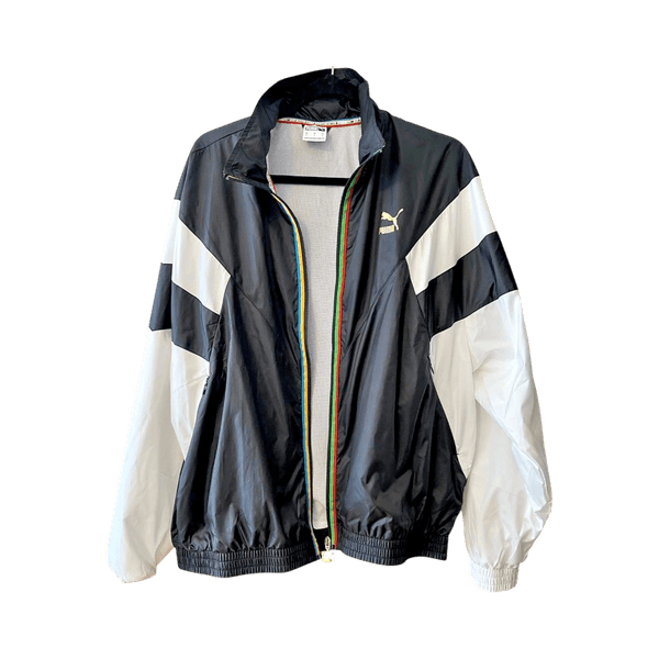 Puma black white windbreaker jacket