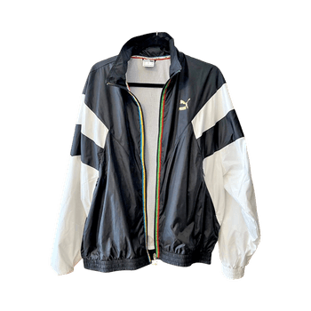 Puma black white windbreaker jacket