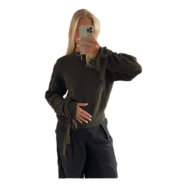 Green knit sweater