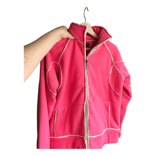 Pink fleece zip jacket