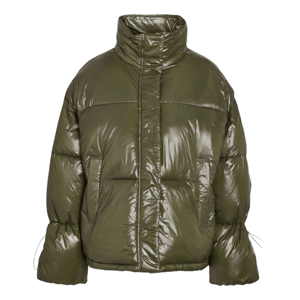 Olive green puffer jacket
