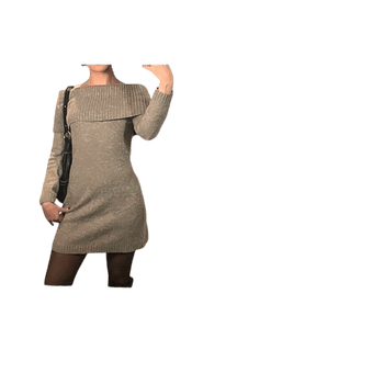 Knitted off-shoulder dress