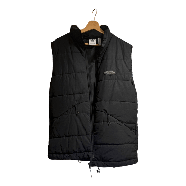 Adidas black quilted vest