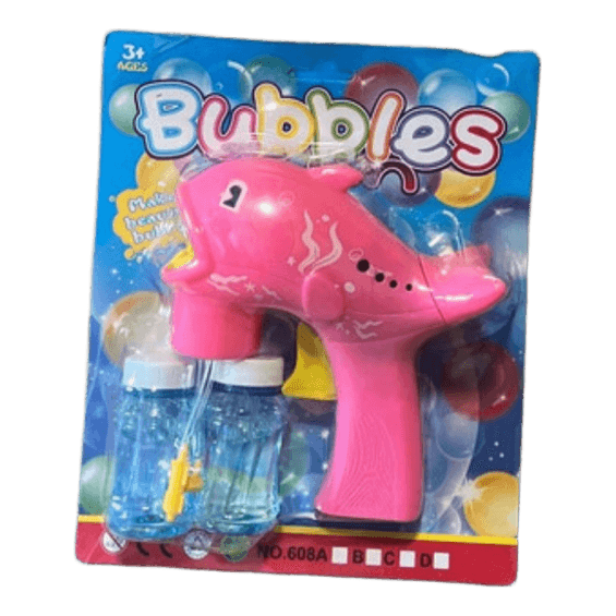 Pink dolphin bubble gun