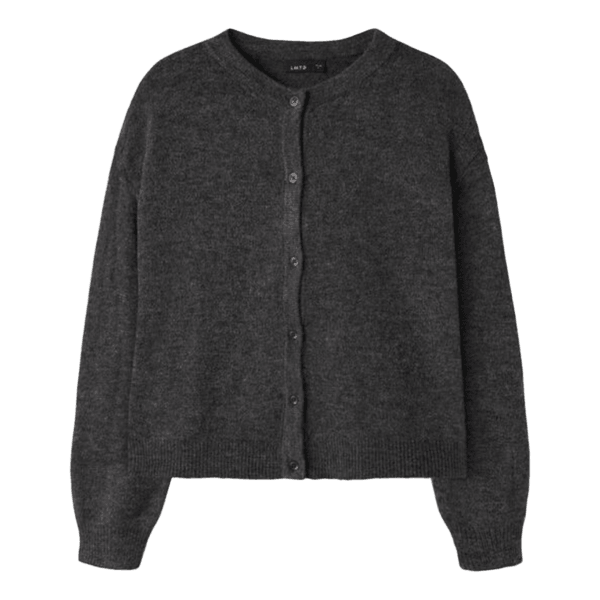 LMTD mørkegrå strikket cardigan