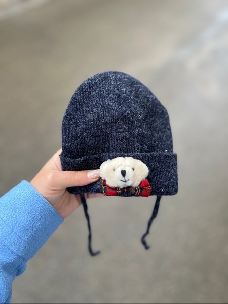 Navy baby beanie