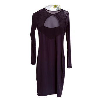 Black mesh sleeve dress