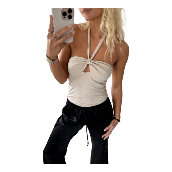 Beige halterneck top