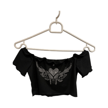 Off-shouldet t-paita 
