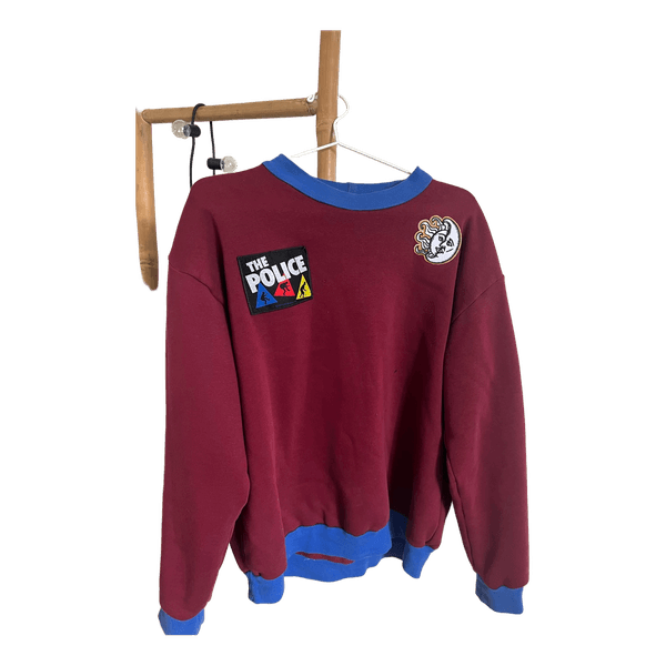 Bordeaux sweatshirt med patches