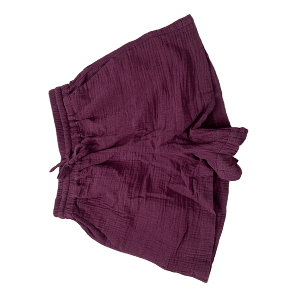 Burgundy cotton shorts