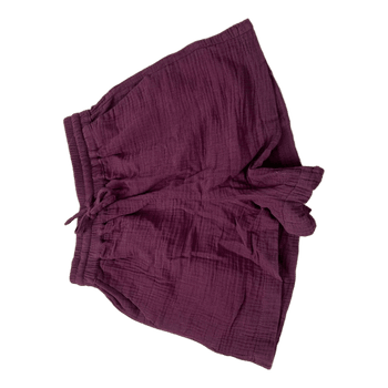 Burgundy cotton shorts