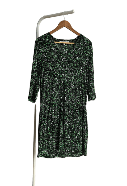 & Other Stories green patterned viscose dress