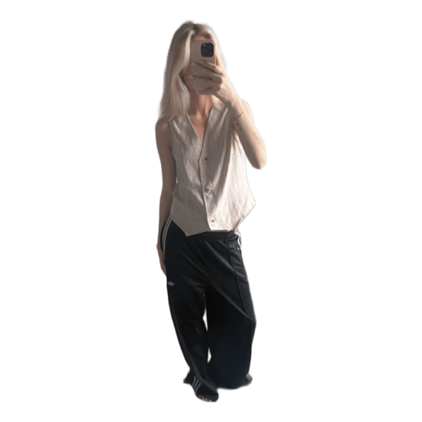 Beige vest med knapper