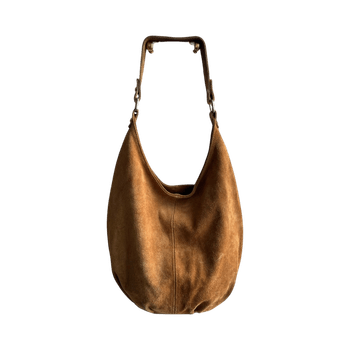 vintage mokkanahkainen hobo olkalaukku
