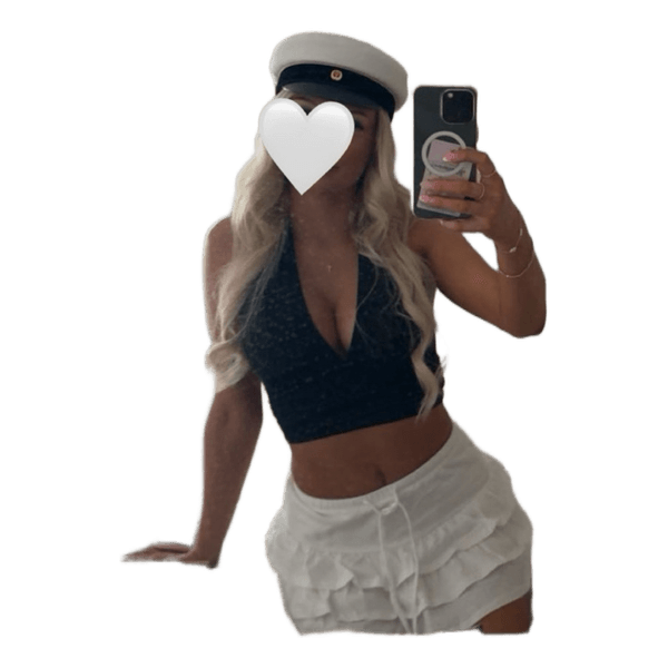 Valkoinen röyhelöhame