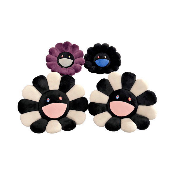 Plush flower pillows/cushions, 4 pcs