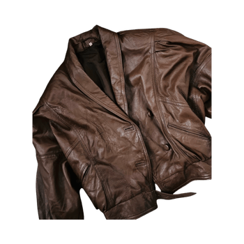 Ruskea nahkatakki 36