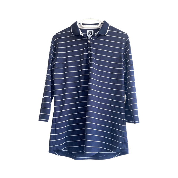 FootJoy Women’s Striped Long Sleeve Golf Polo – Size M (EU 38)