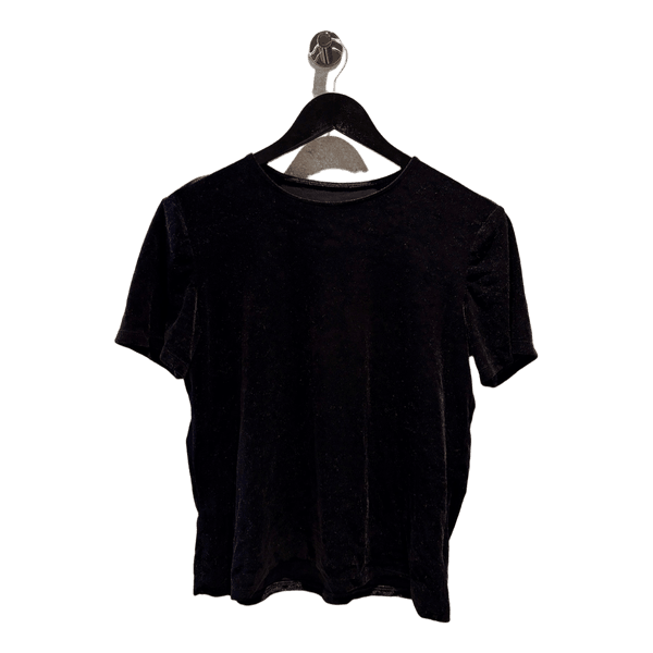 Black velvet t-shirt