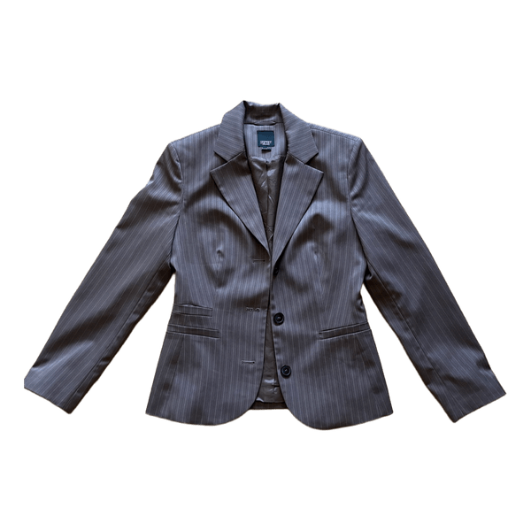 Brown pinstripe blazer