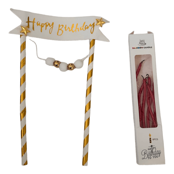 Birthday cake topper set