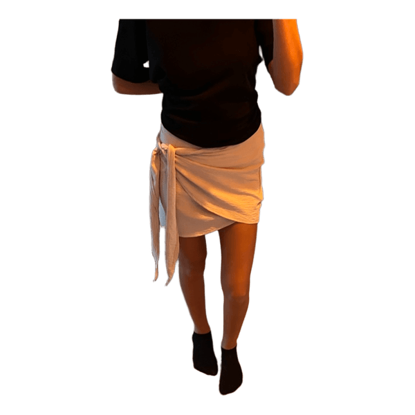 Beige wrap skirt