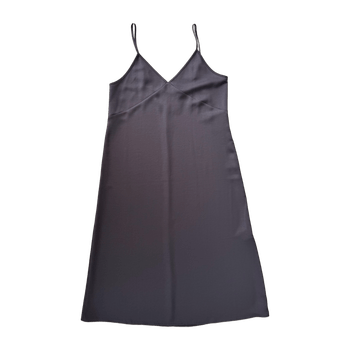 UNIQLO harmaa satiininen hihaton mekko