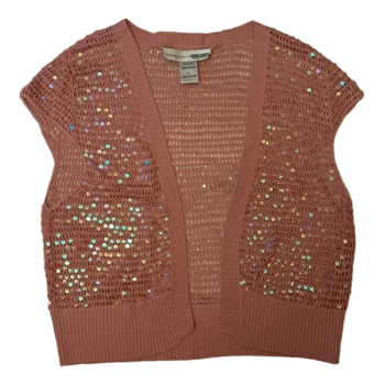 Pink silk sequin shrug