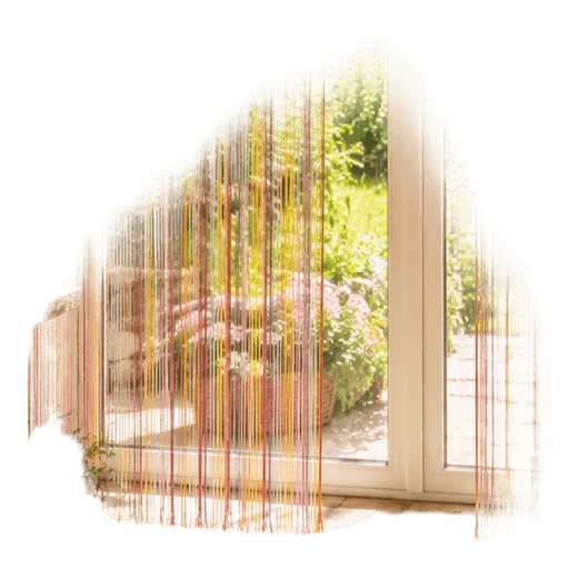 Multicolor string curtains
