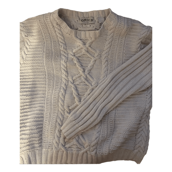 Orvis white cotton sweater