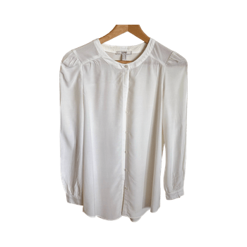 White button-up blouse