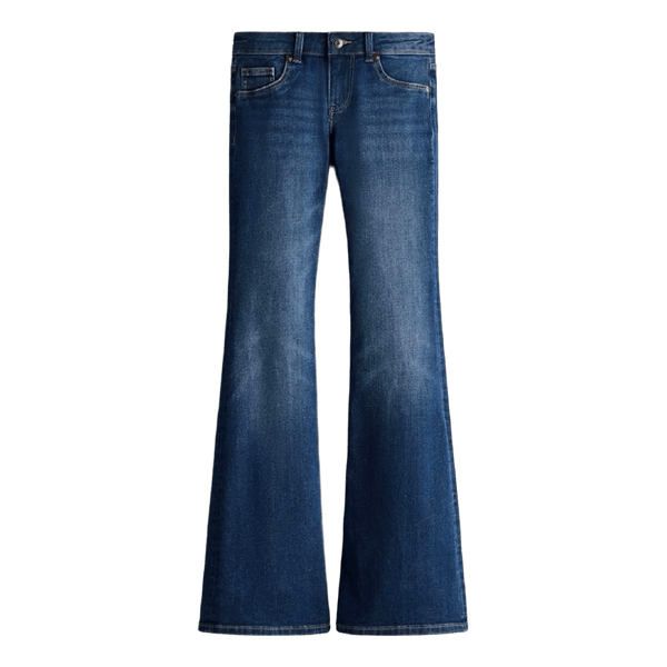 Blå low bootcut jeans