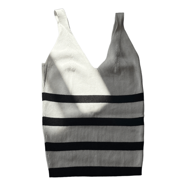 Striped knitted tank top
