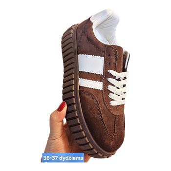 Brown suede sneakers
