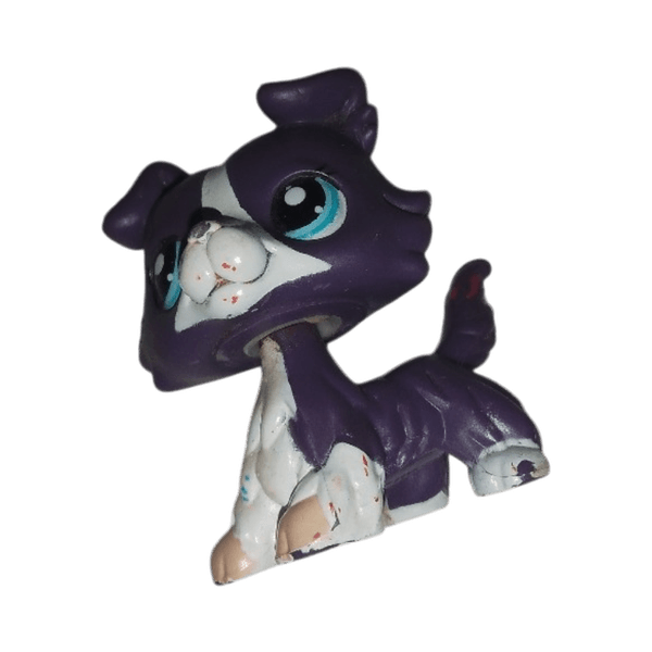 Purple toy dog figure