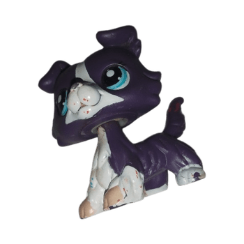 Purple toy dog figure