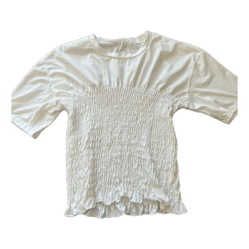 White smocked top