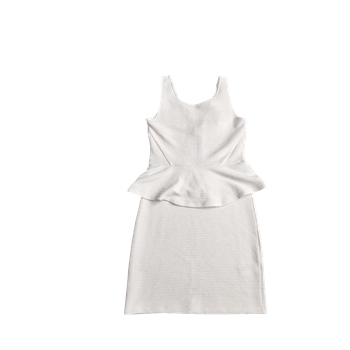 White peplum dress