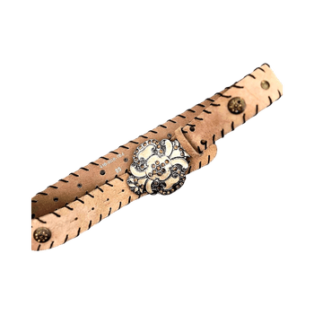 Vintage embellished leather belt