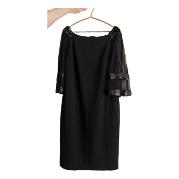 Black midi dress