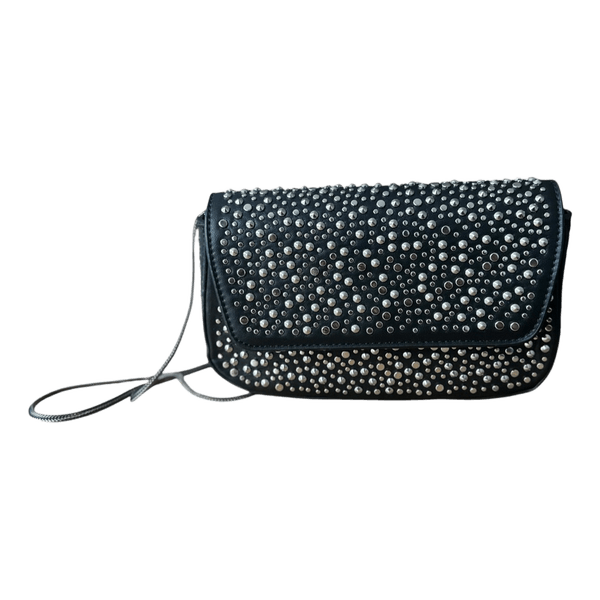 Zara black studded crossbody bag