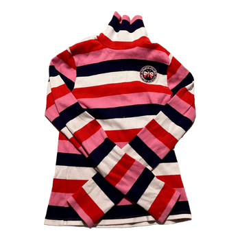 Striped turtleneck top
