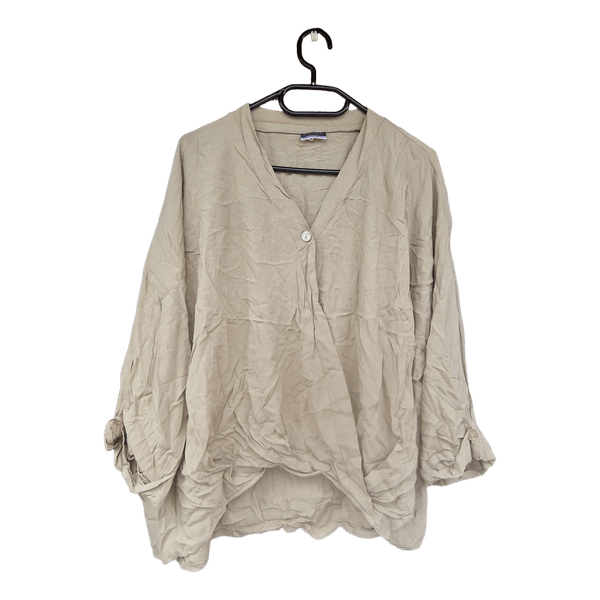 Beige wrap top