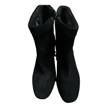 Black suede ankle boots